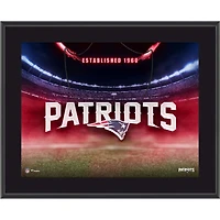 New England Patriots 10.5" x 13" Horizontal Team Logo Sublimated Plaque