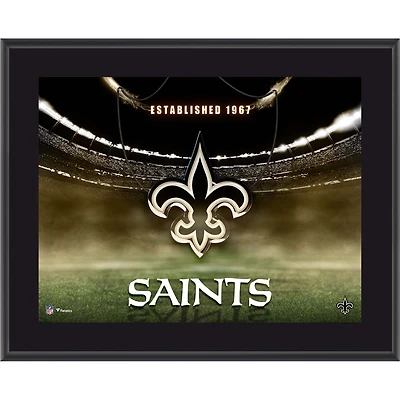 New Orleans Saints 10.5" x 13" Horizontal Team Logo Sublimated Plaque