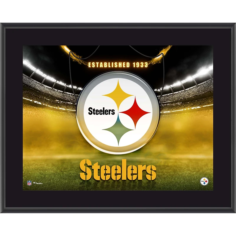 Pittsburgh Steelers 10.5" x 13" Horizontal Team Logo Sublimated Plaque