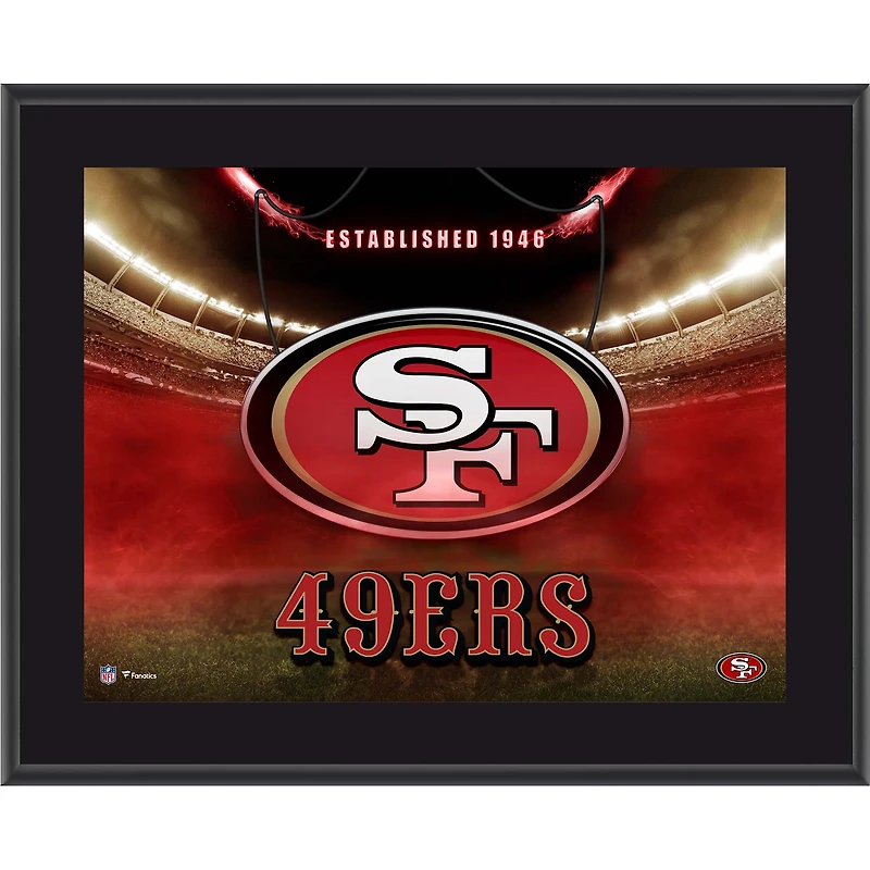 San Francisco 49ers 10.5" x 13" Horizontal Team Logo Sublimated Plaque