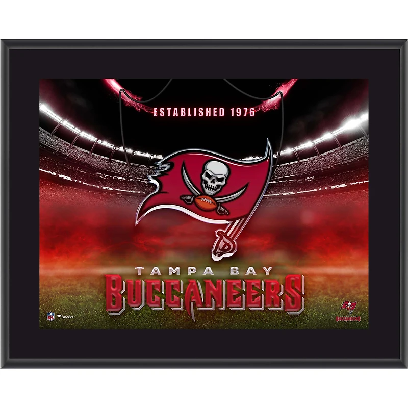 Tampa Bay Buccaneers 10.5" x 13" Horizontal Team Logo Sublimated Plaque
