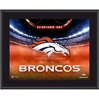 Denver Broncos 10.5" x 13" Horizontal Team Logo Sublimated Plaque