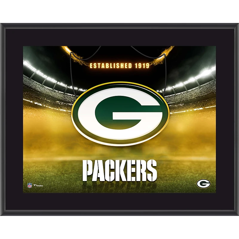 Green Bay Packers 10.5" x 13" Horizontal Team Logo Sublimated Plaque