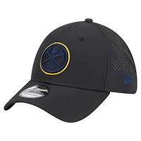 Men's New Era Black Denver Nuggets Night 39THIRTY Flex Hat