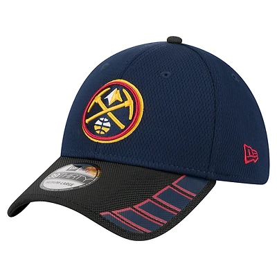 Men's New Era Navy Denver Nuggets Visor Hit 39THIRTY Flex Hat