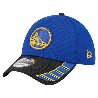 Men's New Era Royal Golden State Warriors Visor Hit 39THIRTY Flex Hat