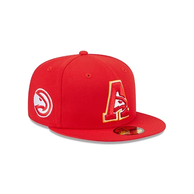 Men's New Era  Red Atlanta Hawks Deceptor 59FIFTY Fitted Hat
