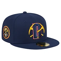 Men's New Era  Navy Denver Nuggets Deceptor 59FIFTY Fitted Hat