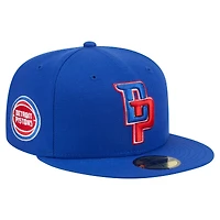 Men's New Era  Blue Detroit Pistons Deceptor 59FIFTY Fitted Hat
