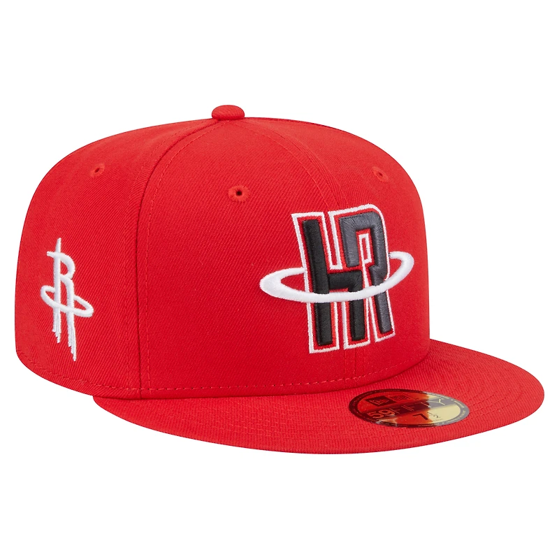 Men's New Era  Red Houston Rockets Deceptor 59FIFTY Fitted Hat
