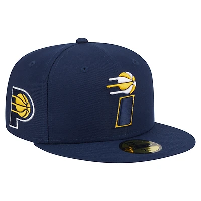Men's New Era  Navy Indiana Pacers Deceptor 59FIFTY Fitted Hat