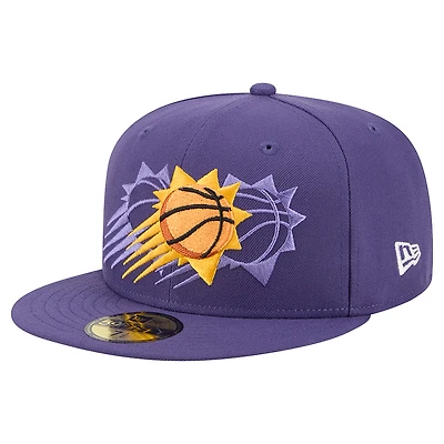 Men's New Era  Purple Phoenix Suns Tri-Hit 59Fifty Fitted Hat