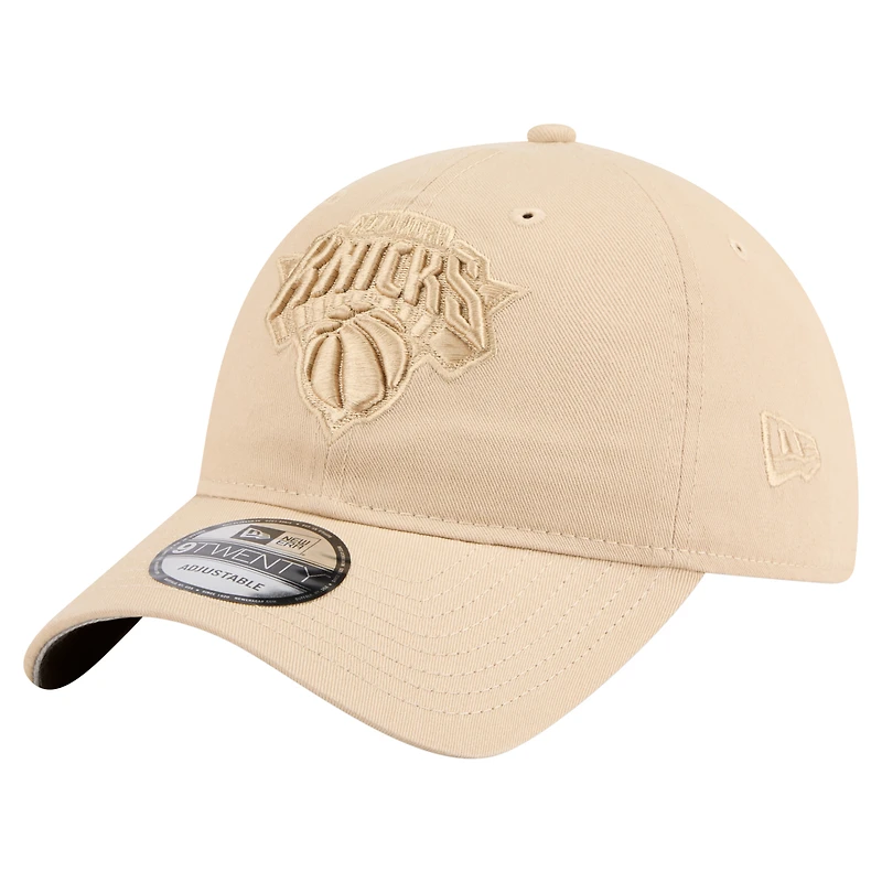 Men's New Era Khaki New York Knicks Color Pack Tonal 9TWENTY Adjustable Hat