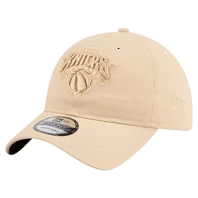 Men's New Era Khaki New York Knicks Color Pack Tonal 9TWENTY Adjustable Hat