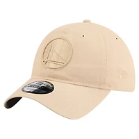 Men's New Era Khaki Golden State Warriors Color Pack Tonal 9TWENTY Adjustable Hat
