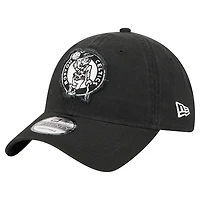 Men's New Era  Black Boston Celtics Stamp Fabric Applique 9TWENTY Adjustable Hat