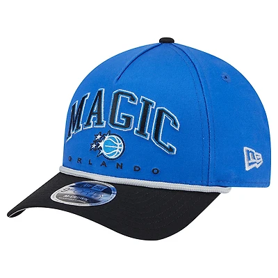 Men's New Era  Blue Orlando Magic Bold Arch 9FORTY A-Frame M-Crown Adjustable Hat