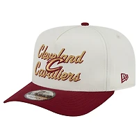 Men's New Era Cream/Wine Cleveland Cavaliers Chainstitch 9FIFTY A-Frame Snapback Hat
