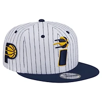 Men's New Era  White Indiana Pacers Deceptor Pinstripe 9FIFTY Snapback Hat
