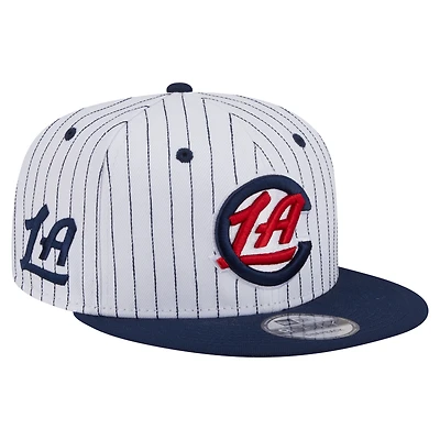Men's New Era  White LA Clippers Deceptor Pinstripe 9FIFTY Snapback Hat