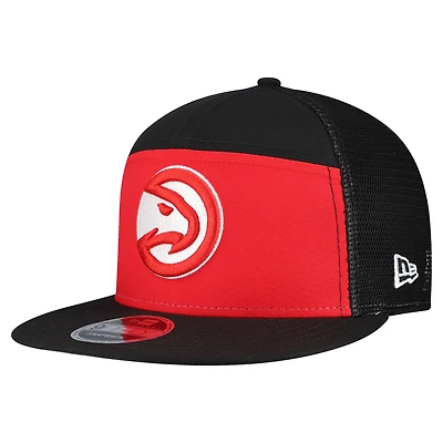 Men's New Era  Red/Black Atlanta Hawks Outdoor Split Panel 9FIFTY Snapback Hat
