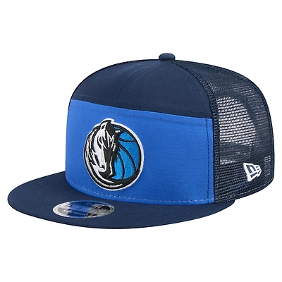 Men's New Era  Blue/Navy Dallas Mavericks Outdoor Split Panel 9FIFTY Snapback Hat