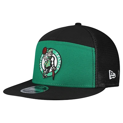 Men's New Era  Kelly Green/Black Boston Celtics Outdoor Split Panel 9FIFTY Snapback Hat