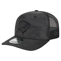 Men's New Era  Black Oklahoma City Thunder Quilted 9SEVENTY Trucker Adjustable Hat