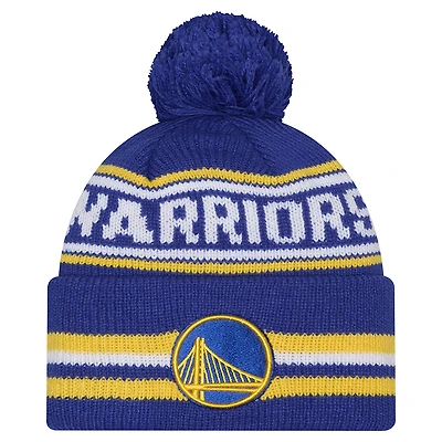 Men's New Era Royal Golden State Warriors Classic Cuffed Knit Hat with Pom