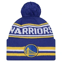 Men's New Era Royal Golden State Warriors Classic Cuffed Knit Hat with Pom