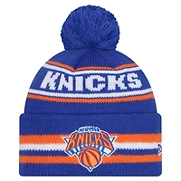 Men's New Era Blue New York Knicks Classic Cuffed Knit Hat with Pom