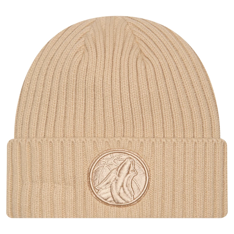 Men's New Era  Tan Minnesota Timberwolves Color Pack Cuffed Knit Hat