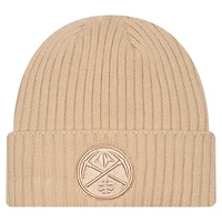 Men's New Era  Tan Denver Nuggets Color Pack Cuffed Knit Hat