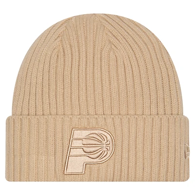 Men's New Era  Tan Indiana Pacers Color Pack Cuffed Knit Hat