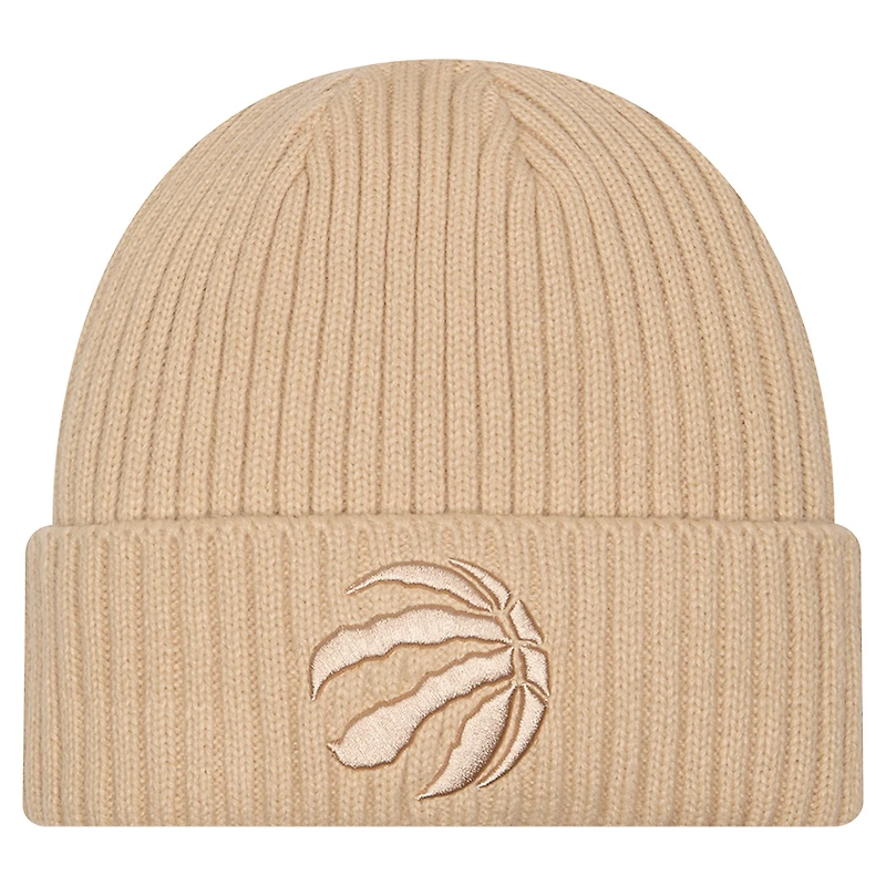 Men's New Era  Tan Toronto Raptors Color Pack Cuffed Knit Hat