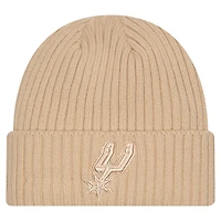 Men's New Era  Tan San Antonio Spurs Color Pack Cuffed Knit Hat