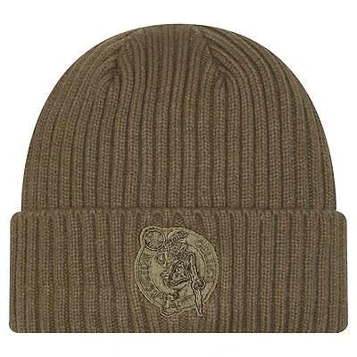 Men's New Era Olive Boston Celtics Color Pack Cuffed Knit Hat