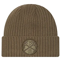 Men's New Era Olive Denver Nuggets Color Pack Cuffed Knit Hat