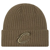 Men's New Era Olive Cleveland Cavaliers Color Pack Cuffed Knit Hat