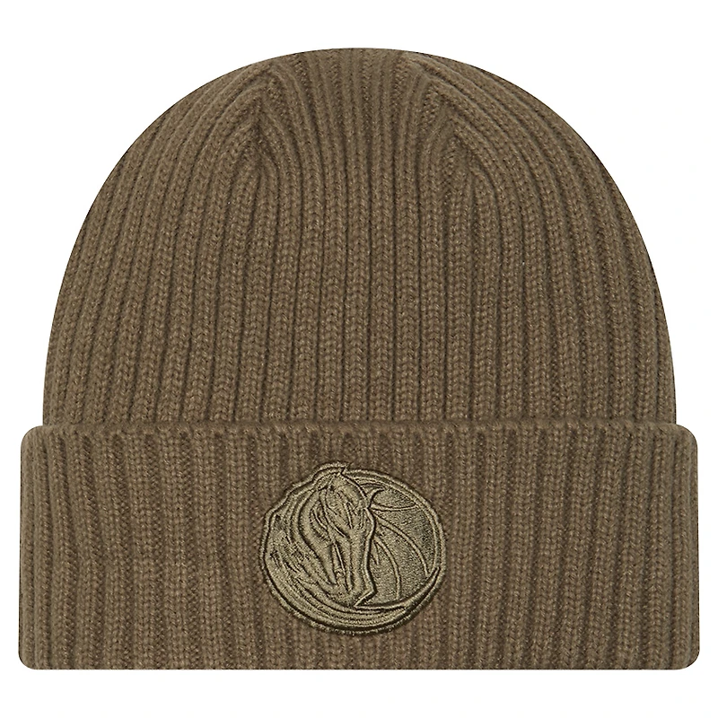 Men's New Era Olive Dallas Mavericks Color Pack Cuffed Knit Hat