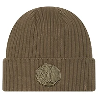 Men's New Era Olive Dallas Mavericks Color Pack Cuffed Knit Hat