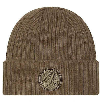 Men's New Era Olive Minnesota Timberwolves Color Pack Cuffed Knit Hat