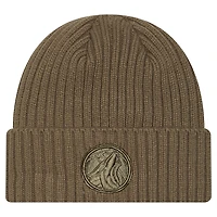 Men's New Era Olive Minnesota Timberwolves Color Pack Cuffed Knit Hat