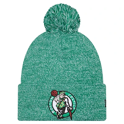 Men's New Era Kelly Green Boston Celtics Marled Cuffed Knit Hat with Pom