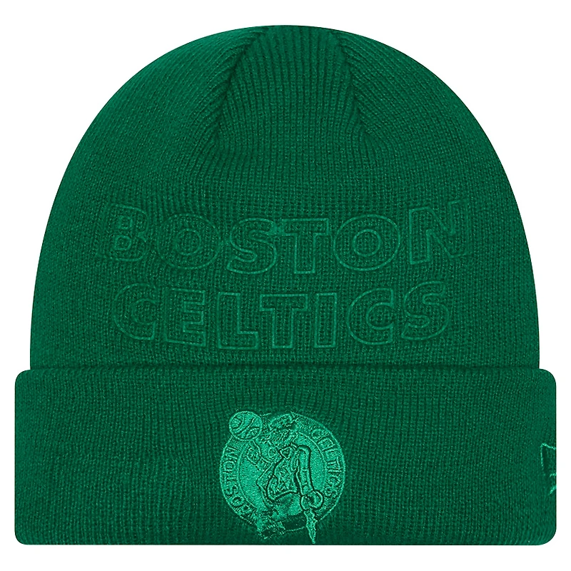 Men's New Era Kelly Green Boston Celtics Tonal Cuffed Knit Hat