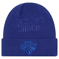 Men's New Era Blue New York Knicks Tonal Cuffed Knit Hat