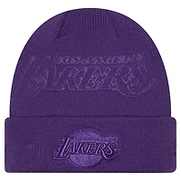 Men's New Era Purple Los Angeles Lakers Tonal Cuffed Knit Hat