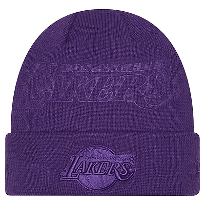Men's New Era Purple Los Angeles Lakers Tonal Cuffed Knit Hat