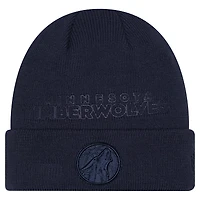 Men's New Era Navy Minnesota Timberwolves Tonal Cuffed Knit Hat