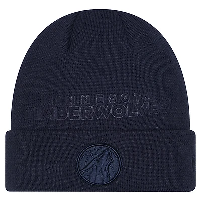 Men's New Era Navy Minnesota Timberwolves Tonal Cuffed Knit Hat